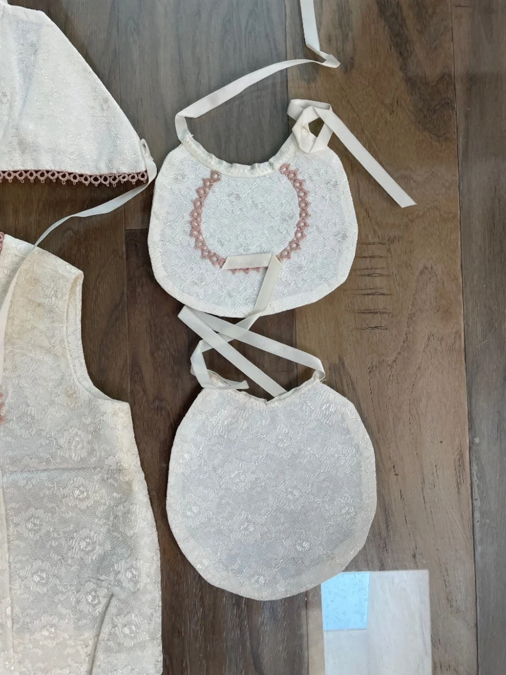 Antique Baby Gown, Bonnet and Bib Set